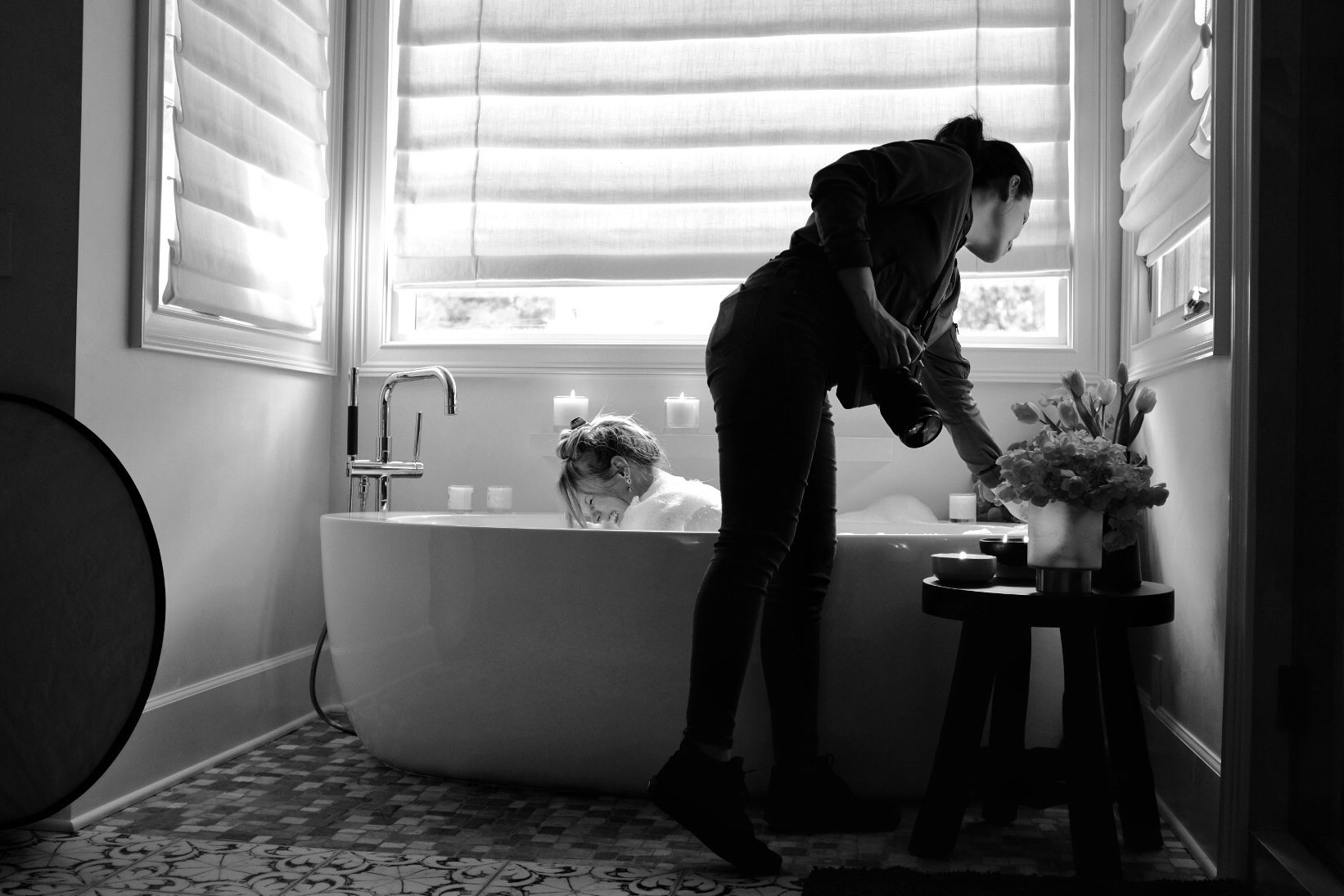 Denise Dorado on set